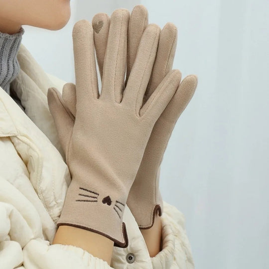 Cat Touchscreen Winter Gloves for Women