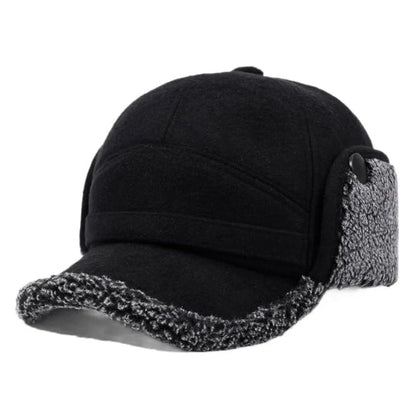 Baseball Cap with Fleece Earflaps for Winter