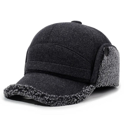 Baseball Cap with Fleece Earflaps for Winter