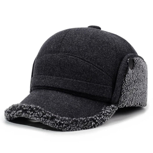 Baseball Cap with Fleece Earflaps for Winter