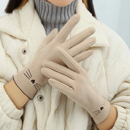 Cat Touchscreen Winter Gloves for Women