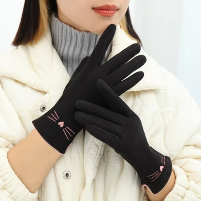 Cat Touchscreen Winter Gloves for Women